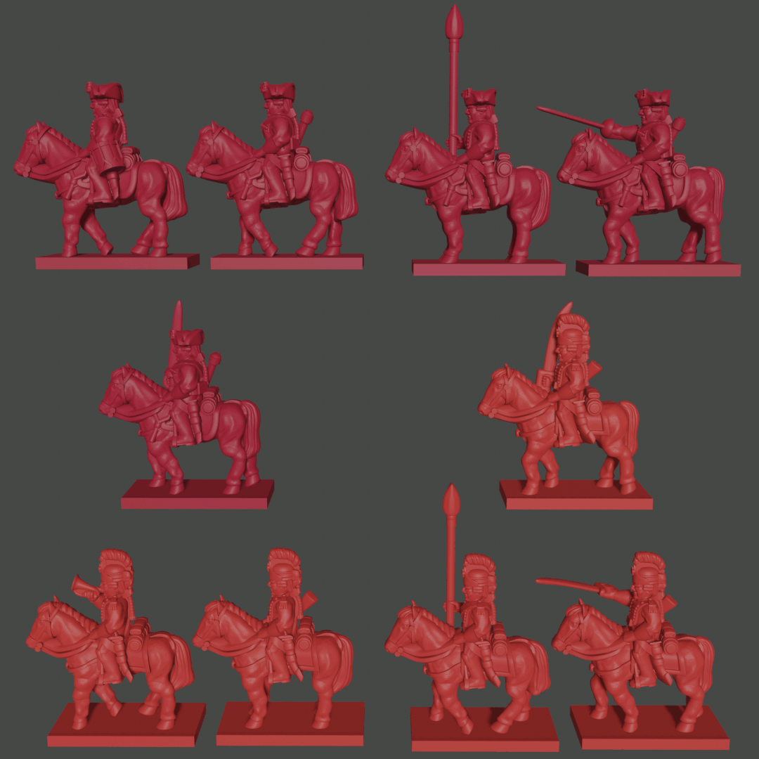 6 15mm britisch Kavallerie syw gb 3 wargaming3d Etikett Krieg Miniatur Wargaming 3D print model - Mito3D