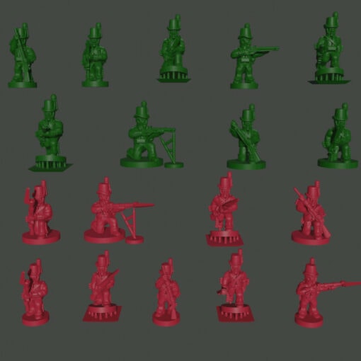 6-15mm danish skirmishers - wargaming3d miniature wargamming Tag: Napoleonics 3D print model - Mito3D