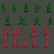6-15mm danish skirmishers - wargaming3d miniature wargamming Tag: Napoleonics 3d print model - Mito3D