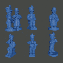 6-15mm french camp figures viviand ere drinking frenchmen - wargaming3d miniature wargamming Tag: Napoleonics 3d print model - Mito3D