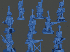 6-15mm french skirmishers & light regiments 1808-1812 - wargaming3d miniature wargamming Tag: Napoleonics 3d print model - Mito3D