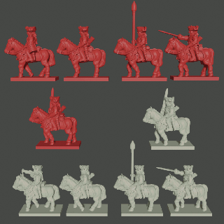 6-15mm french syw cavalry syw-fr-3 - wargaming3d tag years war miniature wargamming 3d print model - Mito3D