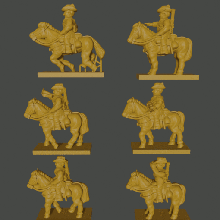 6 15mm Excelente guerra australiano ligero caballo caballería wargaming3d miniatura juego Etiqueta wwi 3d print model - Mito3D