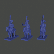 6-15mm mounted polish officers duchy warsaw - wargaming3d miniature wargamming Tag: Napoleonics 3d print model - Mito3D