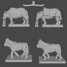 6-15mm mule & ox teams napoleonic artillery train expansion - wargaming3d miniature wargamming Tag: Napoleonics 3d print model - Mito3D