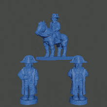6 15mm napoleão Bonaparte figuras montado pé impressão suporte wargaming3d miniatura jogos guerra Marcação napoleônica 3d print model - Mito3D