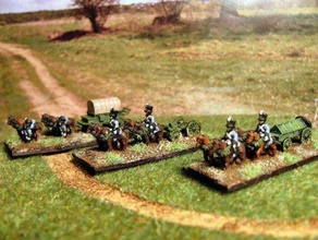 6 15mm napoleônico artilharia trens vagões wargaming3d miniatura jogos guerra 3d print model - Mito3D