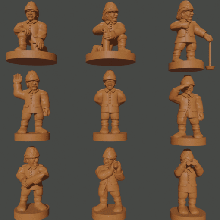 6-15mm ottoman great war artillery crew - wargaming3d miniature wargamming Tag: WWI 3d print model - Mito3D