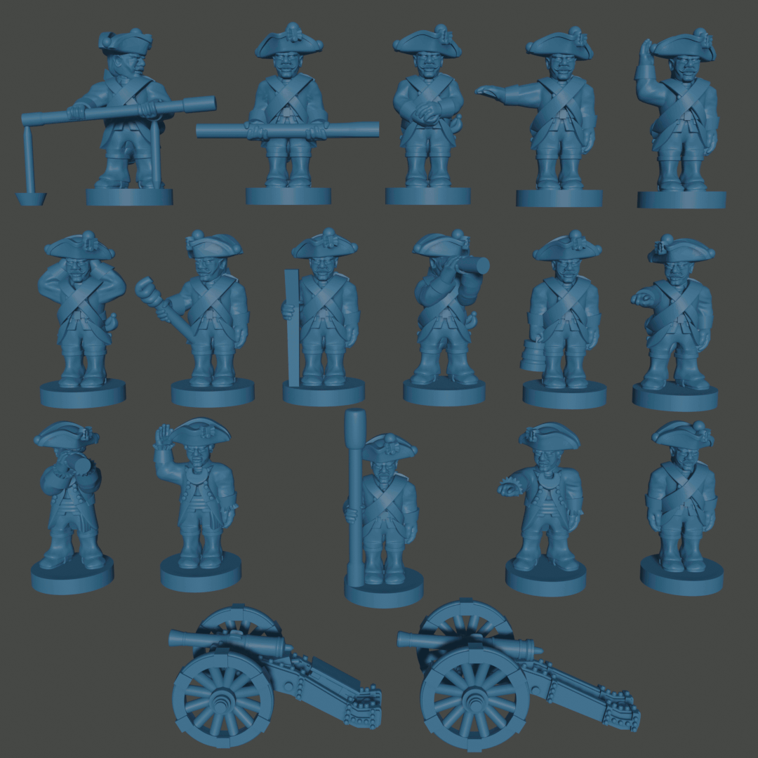 6-15mm prussian syw artillery & crews syw-pr-2 - wargaming3d tag years war miniature wargamming 3D print model - Mito3D