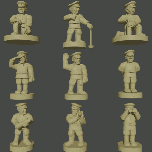 6-15mm russian great war artillery crew - wargaming3d miniature wargamming Tag: WWI 3D print model - Mito3D