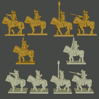 6 15mm Russisch Kavallerie syw ru 3 wargaming3d Etikett Krieg Miniatur Wargaming 3d print model - Mito3D