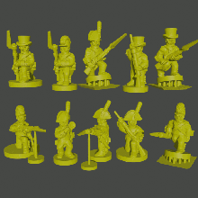 6-15mm spanish skirmishers 1808 - wargaming3d miniature wargamming Tag: Napoleonics 3d print model - Mito3D