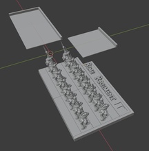 6mm scale Bewegung Tabletts Basen wargaming3d Miniatur Wargaming Schild napoleonisch 3d print model - Mito3D