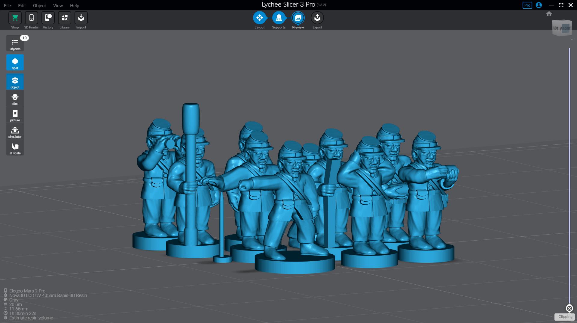 6mm acw artiglieria equipaggio sacco cappotti supporto wargaming3d miniatura wargaming Etichetta americano civile guerra 3D print model - Mito3D