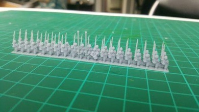 6mm acw infantry regiment greatcoats supportless + blender file - wargaming3d 28mm miniature 3d print model - Mito3D