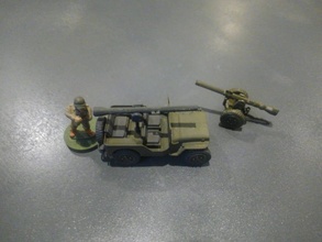 75mm m20 recoilless rifle trailer manpack stand - wargaming3d miniature wargamming 3d print model - Mito3D