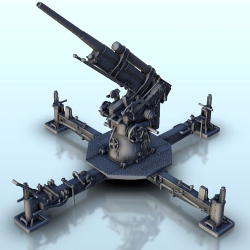 76mm m1931 canon aa wargaming3d miniatura juego guerra tanque 1 56 100 15mm 35 28mm blindado vehículo bombardeo tornillo acción golpe ligero cañón 3D print model - Mito3D