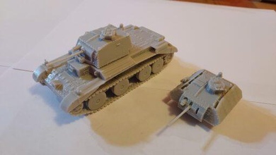 a13 mk1 2 1 56 28mm wargaming3d miniatura juego guerra tanque A13 Bretaña unido Reino WW 3d print model - Mito3D