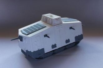 a7v tank - wargaming3d miniature wargamming : 1:56 / 28mm, #scalemodel, #tank, #ww1, 1:100 15mm, 1:72, a7v, German, resinprint, ww 3d print model - Mito3D