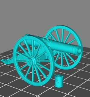acw 32pdr campo obus 28mm wargaming3d 1 56 artilharia americano Civil guerra miniatura jogos 3d print model - Mito3D