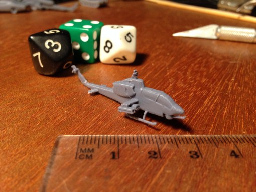 ah-1j sea cobra - wargaming3d 28mm miniature 3D print model - Mito3D