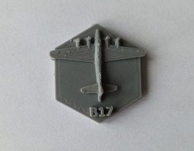 aircraft 17 - b17 wargaming3d 28mm miniature 3d print model - Mito3D