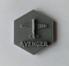 aircraft 8 - avenger wargaming3d 28mm miniature 3d print model - Mito3D