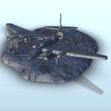 Flugzeug Karkasse abgestürzt petlyakov pe 8 wargaming3d Miniatur Wargaming 39 45 Blitzgrieg Bolzen Aktion Dekor Flammen of Krieg Miniaturen modern Landschaft Welt 3d print model - Mito3D