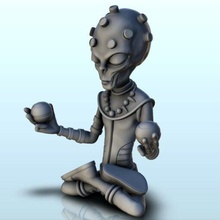alien meditating balls 3 + pre-supported version & rounded base - wargaming3d miniature wargamming future, miniatures, rpg, science-fiction, scifi 3d print model - Mito3D
