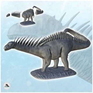 Amargasaurus dinosaurio 18 wargaming3d base figura fósil jurásico Parque lagartija miniatura parque prehistoria escala estatua juego guerra 3d print model - Mito3D