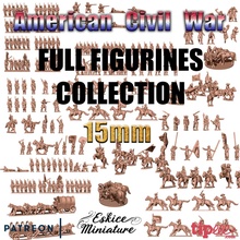 american civil war 15mm - figurines collection wargaming3d miniature wargamming 3d print model - Mito3D