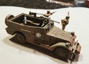 american m3 scout car - 28mm wargaming3d miniature stl rework another file has been optimized fdm printing 3d print model - Mito3D