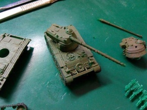 amx 13 Licht Panzer Französisch Türme wargaming3d 28mm Miniatur 3d print model - Mito3D