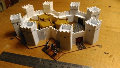 ancient city - wargaming3d 28mm miniature complete 15 mm 1 100 scale designed around 40 hex side seven 3-d printable parts tessellate form village fort any size shape good dba other wargames 3d print model - Mito3D