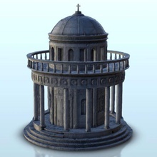 antic rounded christan building 14 - wargaming3d miniature wargamming Accessories, Antiquity, Architecture, building, classic, DBA, figures, Flames of War, game, games, greek, miniatures, roman, Rome, scenery, spartian, terrain, wargame, warhammer 3d print model - Mito3D