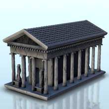 antic temple 23 - wargaming3d miniature wargamming Accessories, Antiquity, Architecture, building, classic, DBA, figures, Flames of War, game, games, greek, miniatures, roman, Rome, scenery, spartian, terrain, wargame, warhammer 3d print model - Mito3D