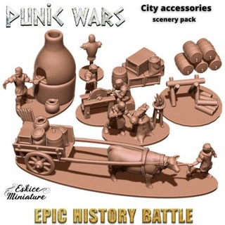 antiquity city accessories - 15mm epic history battle wargaming3d Categories: 1:56 / 28mm, 1:72 & 1:76 20mm, 1700-1900: Horse Musket, 1861-1865: American Civil War, 3000BC-500: Ancients, DIGITAL STL FILES carthage eskice rome scenery miniature wargamming 3d print model - Mito3D
