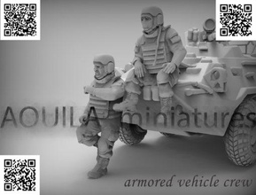 apc Panzer Besatzung bewaffnet Kräfte Russisch Föderation wargaming3d Miniatur Wargaming stl 1 56 28mm 3d print model - Mito3D