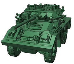 armored car fv721 fox scale 15mm 1 100 - wargaming3d 28mm miniature 3d print model - Mito3D