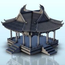 asian belvedere columns 5 - wargaming3d miniature wargamming angkor, arch, Architecture, asia, asian, buddhist temple, build, building, China, chinese, confucianism, construction, design, dojo, dynastie, east edifice, farmhouse, history, home, house, imperial, Japan, japenese, katana, korea, korean, lantern, pagoda, pagode, residence, samourai, scenery, structure, urban, urbanism, Vietnam, yellow river 3d print model - Mito3D