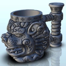 asian dragon dice 3 - wargaming3d miniature wargamming accessory, beer holder, box, cup, dice, dnd, drink, dungeon, game, glass, mug, rpg, tabletop, tower, tray, wargame, wargaming, warhammer 3d print model - Mito3D