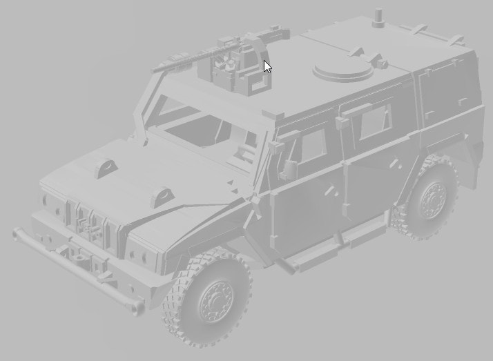 austrian husar iveco clv variant - wargaming3d miniature wargamming austrian, liaison vehicle, wheeled armour 3D print model - Mito3D