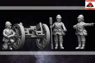 azw colonial Britanique artillerie 28mm multipart wargaming3d miniature wargaming Étiqueter zoulou 3d print model - Mito3D