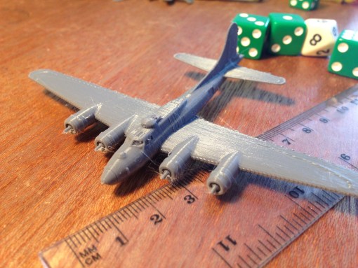 b-17f - wargaming3d 28mm em miniatura 3D print model - Mito3D
