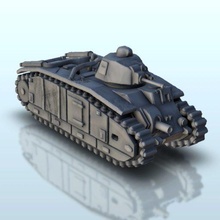 b1-bis french tank - wargaming3d miniature wargamming Architecture, bolt action, building, décor, Flames of War, modern, ruins, scenery, tabletop, terrain, warhammer 3d print model - Mito3D