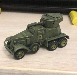 ba-6 - wargaming3d Categories: 1:56 / 28mm, 1939-1945: WWII WW2, Historically Accurate, Soviet stl 1 56 armour armoured car recon red army wwii miniature wargamming 3d print model - Mito3D
