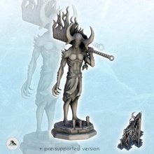 bael infernal daemon + presupported version 2 - wargaming3d miniature wargamming chaos, dark, darkness, deamon, devil, evil, figure, miniatures, resin, statue, Supported 3d print model - Mito3D