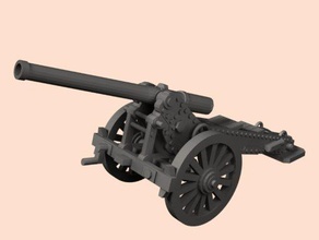 bange 1877 155mm cannon - wargaming3d miniature wargamming 3d print model - Mito3D