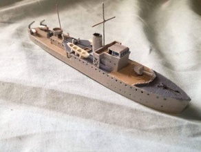 bangor class minesweeper - wargaming3d miniature wargamming 3d print model - Mito3D