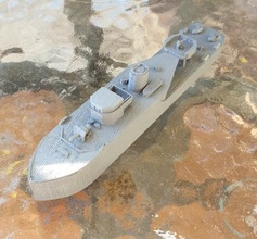 bangor class minesweeper - wargaming3d 28mm miniature 3d print model - Mito3D
